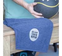 Duncan Stewart Eat, Sleep, Train, Repeat Gym Towel in Navy Duncan Stewart Navy