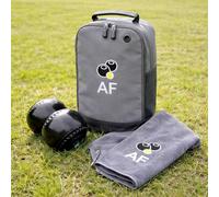 Duncan Stewart Personalised Bowls Shoe Bag & Towel Set in Grey Duncan Stewart Grey