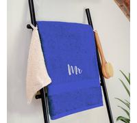 Duncan Stewart Personalised Luxury Cotton Bath Sheet in Royal Duncan Stewart Royal Bath Sheet