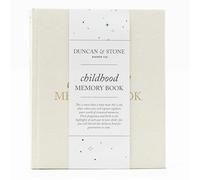 Duncan & Stone Childhood Memory Book for Kids, Prompts, Cream