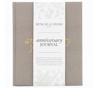 DUNCAN & STONE PAPER CO. Wedding Anniversary Journal (Taupe) Capture Your Wedding and Anniversary Memories - Couples Scrapbook and Photo Album - Anniversary Gifts for Her & Him