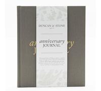 DUNCAN & STONE PAPER CO. Wedding Anniversary Journal (Taupe) Capture Your Wedding and Anniversary Memories - Couples Scrapbook and Photo Album - Anniversary Gifts for Her & Him