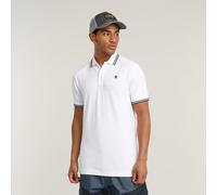 Dunda Slim Stripe Polo - White - Men XL