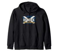 Dundee City Scotland Saltire Jute Jam Journalism Design Zip Hoodie