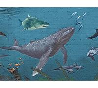 Dundee Deco DDAZBD9264 Peel and Stick Wallpaper Border - Nature Blue Grey Ocean Wall Border Retro Design, 15 ft x 7 in (4.57m x 17.78cm), Self Adhesive