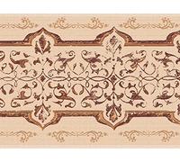 Dundee Deco Wallpaper Border Peel and Stick DDAZBD9205 Abstract Maroon Damask Wall Border Retro Design, 15 ft x 7 in (4.57m x 17.78cm), Self Adhesive