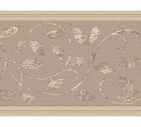 Dundee Deco Wallpaper Border Peel and Stick DDAZBD9335 Damask Cream Grey Vines Wall Border Retro Design, 15 ft x 7 in (4.57m x 17.78cm), Self Adhesive