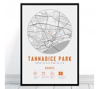 Dundee Tannadice Park Stadium Wall Art | Framed & Print Only Available | United Minimalist Gift FC Football Fan Poster Art Artwork Gift For Him Memorabilia | Father's Day Christmas Birthday
