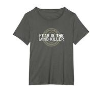 Dune (2021) - Fear is The Mind Killer - Shai-Hulud T-Shirt, Women's Plus, Asphalt Grey, 1X