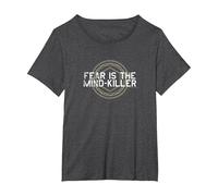Dune (2021) - Fear is The Mind Killer - Shai-Hulud T-Shirt, Women's Plus, Dark Heather Grey, 4X