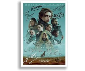 Dune Cast Signed Movie Poster Autograph A4 Photo Print Framed Boxset Memorabilia Gift 2021 Film Timothée Chalamet (A3 Poster only)