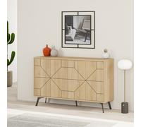 Decortie Dune Modern Four Door Sideboard - Oak