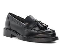 Dune London Women's Ladies Garda - Leather Tassel Trim Loafers - Black - Size: 8