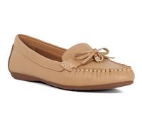 Dune Grovers Wide Fit Leather Women's Camel Moccasins Shoes UK 8