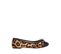 Dune London Ladies Hallo Wide Fit Charm-Detail Ballet Shoes Size UK 3 Flat Heel Ballet Pumps Leopard