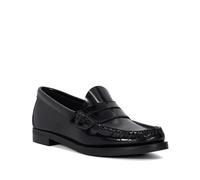 Dune Ladies Ginnie Leather Penny Loafers Size UK 6 Flat Heel Black