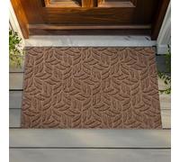 DUNE Leaves Taupe 60 x 90 cm, Washable for Indoor and Outdoor Use