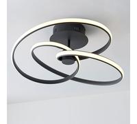 dune led ceiling light in textured black with white diffuser