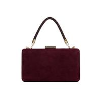 Dune London BEAUT Diamante Handle Evening Bag One Size Suede Clutch Bag