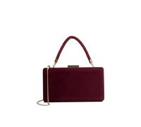Dune London 'beaut' Suede Clutch In Burgundy Burgundy One Size