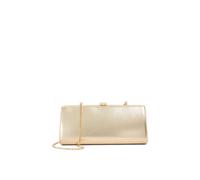 Dune London 'belinda' Leather Clutch In Gold Gold One Size