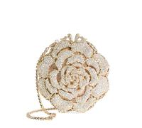 Dune London BLING Floral Diamante Embellished Studded Clutch One Size Clutch Bag