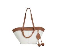 Dune London Canvas Leather Charm Tote Bag Natural