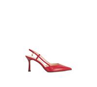 Dune London 'composure' Leather Heeled Sandals In Red Red 7