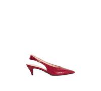 Dune London 'connect' Leather Strappy Heels In Red Red 3