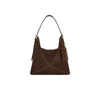 Dune London 'dearest' Suede Shoulder Bag In Dark Brown Dark Brown One Size