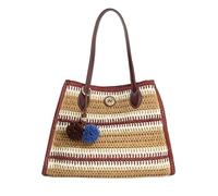 Dune London DEVOTEDLY Raffia Double Grab Handle Tote Bag One Size Shopper Bag