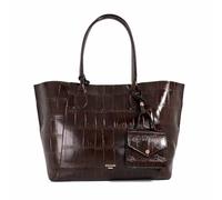 Dune London DEXTERITY Chocolate Croc-Effect Tote Bag One Size