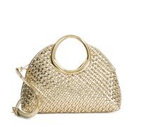 Dune London EARNING Gold Handle Woven Bag One Size Clutch Bag