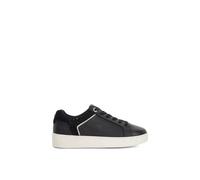 Dune London 'elli' Leather Trainers In Black Black 4