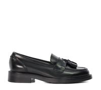 Dune London Garda Leather Tassel Loafers BLACK SIZE 3