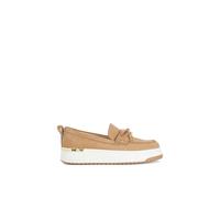 Dune Womens Dune Glide Sport Platform Suede Loafers Sand Nubuck Eur 37 / 4 UK Women