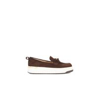 Dune London 'glide' Suede Loafers In Brown Brown 6