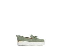 Dune London 'glide' Suede Loafers In Green Green 7