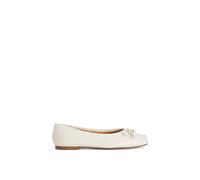 Dune London Ladies HARLLOWE Leather Square Toe Ballet Flats Size UK 7 Ballet Pumps Ecru