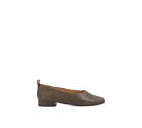 Dune London 'highmark' Leather Ballet Pumps In Green Green