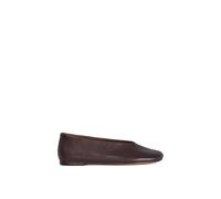 Dune London 'highway' Leather Ballet Pumps In Dark Brown Dark Brown