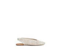 Dune London 'hollianne' Leather Ballet Pumps In White White