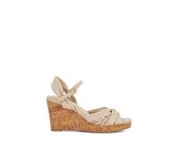 Dune London 'kander' Leather Wedges In Cream Cream 7