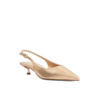 Dune London Ladies CATALINAS Leather Kitten Heel Sling-Backs Size UK 4 Heeled Shoes Gold