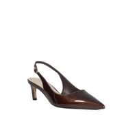 Dune London Ladies CELINNA Wide Fit Kitten Heel Sling Backs Size UK 7 Kitten Heel Slingbacks Brown