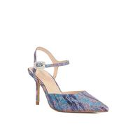 Dune London Ladies Channel Buckle-Detail Heeled Courts Size UK 7 Stiletto Heel Court Shoes Teal