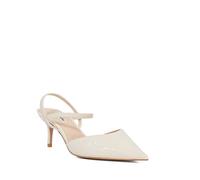 Dune London Ladies Classical Wide Fit Pointed Courts with Elasticated Stra Size UK 5 Stiletto Heel Slingbacks Ecru