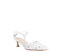 Dune London Ladies Convincing Laser Cut Open Court Shoes Size UK 5 White