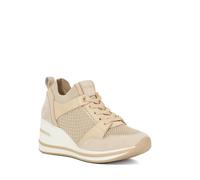 Dune London Ladies EILINE Wide Fit Wedge Heel Trainers Size UK 6 Flat Heel Cream