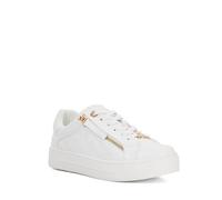 Dune London Ladies Eisel Quilted Flatform Lace Up Trainers Size UK 3 White